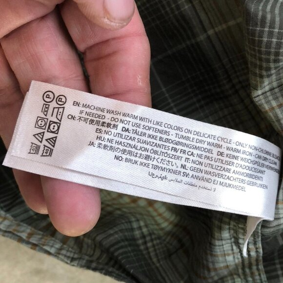 Ariat Mens Rebar Shirt Size XXL Casual Short Sleeve Plaid Button Up Green Pocket - Picture 7 of 14